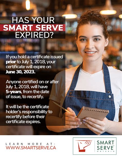 smart serve card renewal|smart serve recertification.